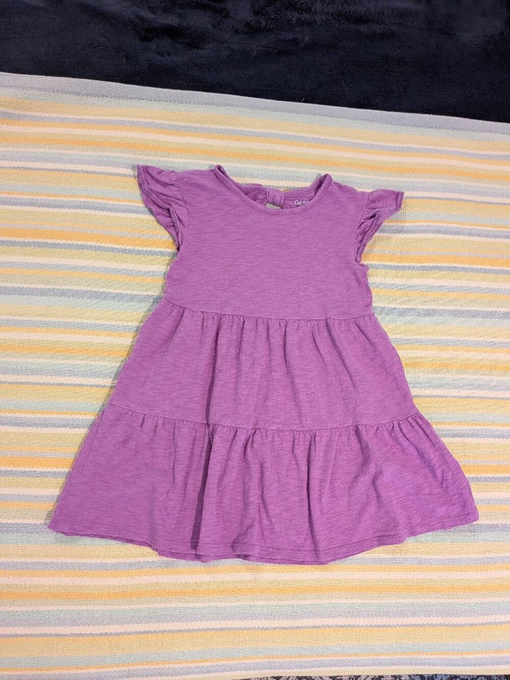 Cat & Jack purple tiered dress size 6/6x